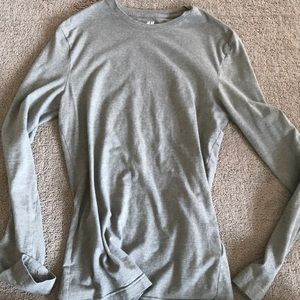 H&M long sleeve green shirt